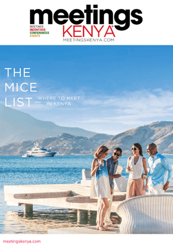 Meetings Kenya magazine showing luxury yacht experience